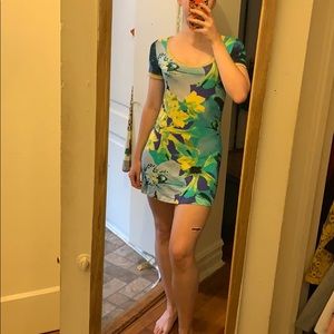 Floral print colorful dress